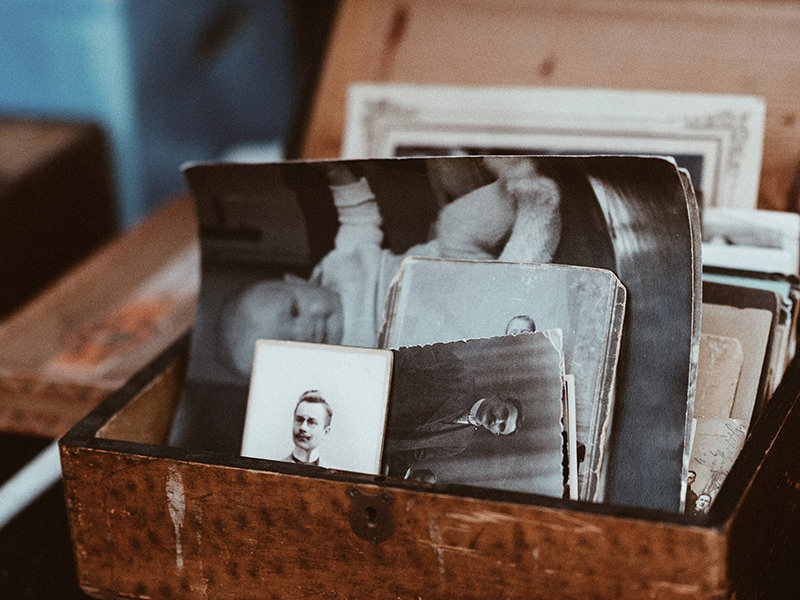 Old photographs in a Box